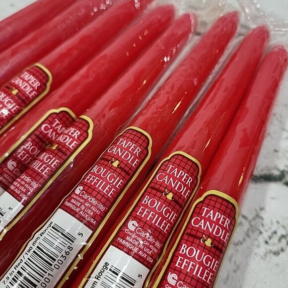 Vintage Candle-Lite Tapers Candles Red Lot 16 Christmas Holiday 11.5" And 7.5" - Picture 7 of 9